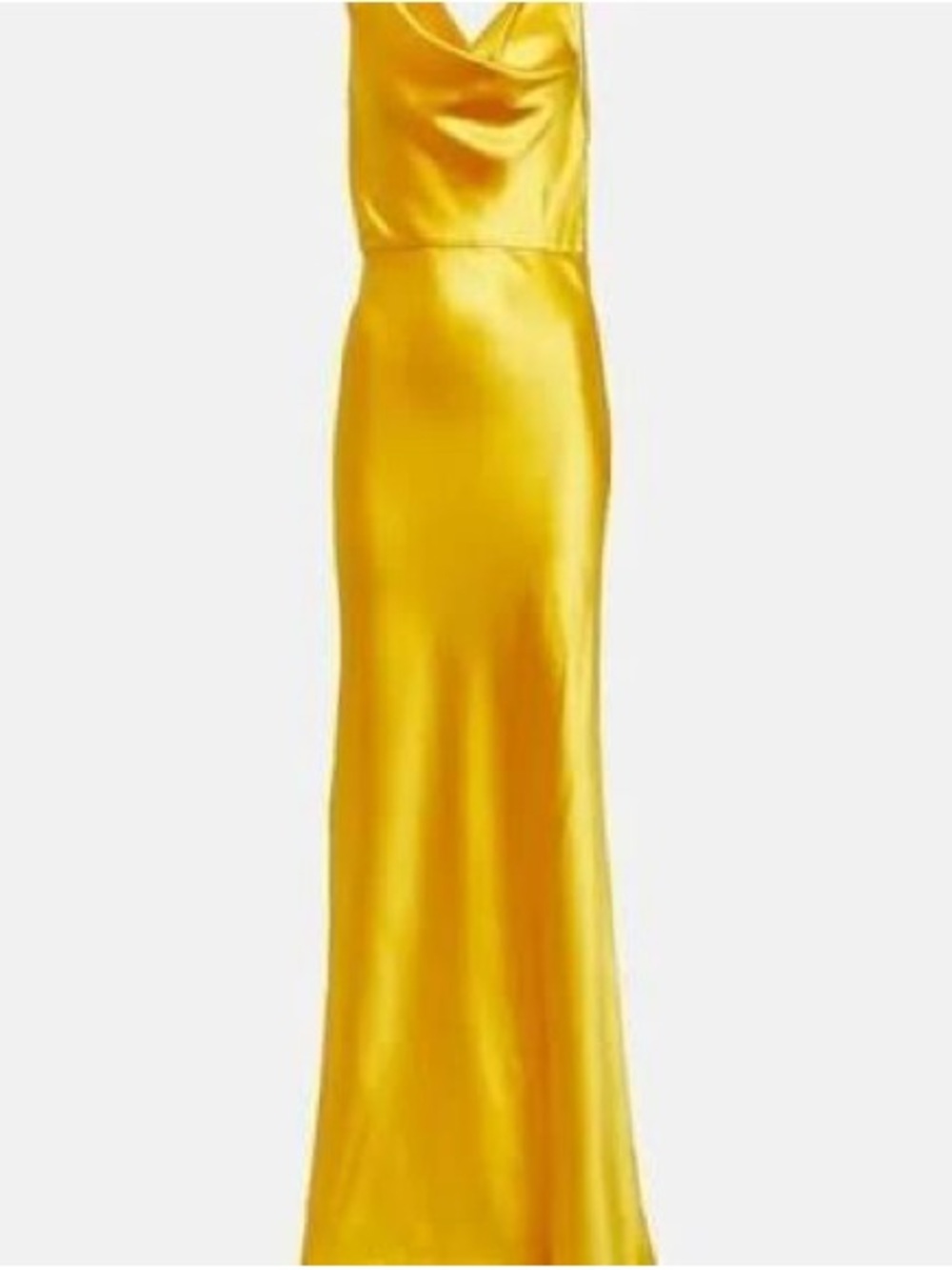 Veronica Beard Satin Slip Gown in Golden Yellow
